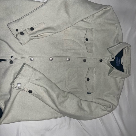 Cream Button-Up Shirt Jacket - Picture 2 of 2
